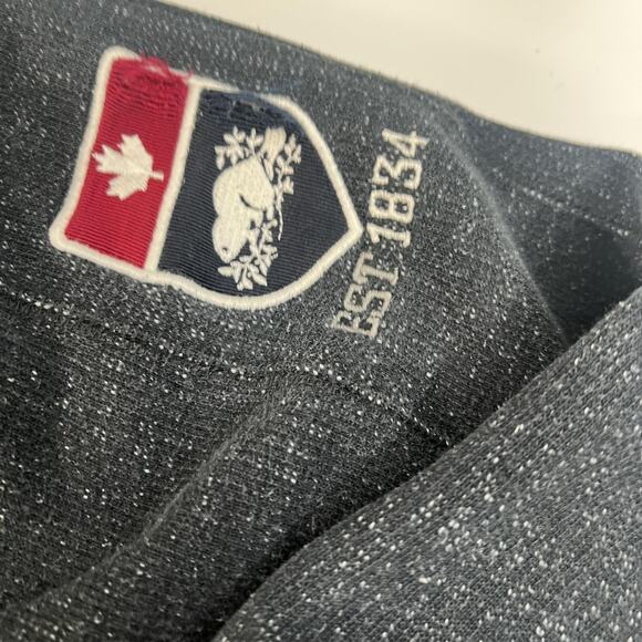 Roots Toronto Hoodie Sweatshirt Womens XL Black Heather Full Zip Fleece Canada - Picture 5 of 16